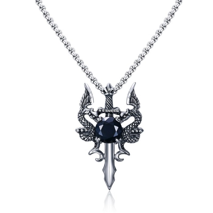 Wholesale Stainless Steel Dragon Pendant Necklaces