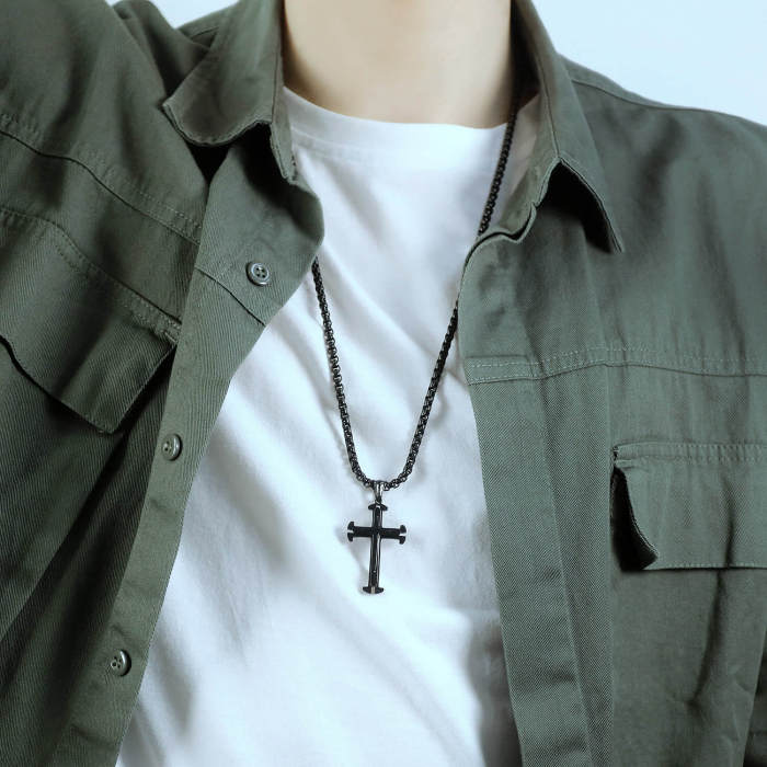 Wholesale Stainless Steel Triple Cross Pendant