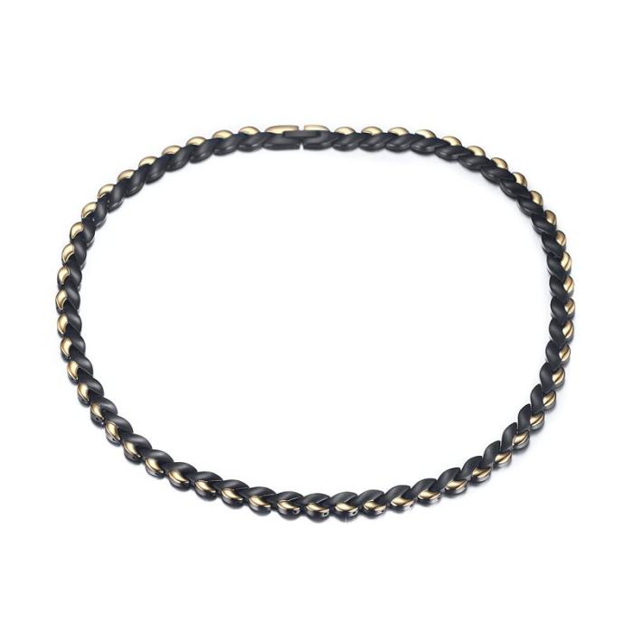 Wholesale Stainless Steel Magnetic Therapy Necklace