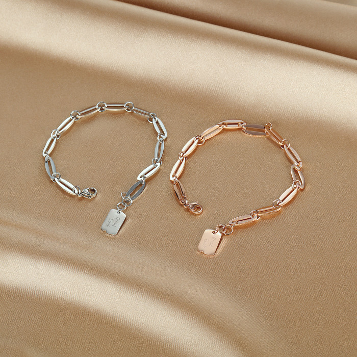 Wholesale Stainless Steel Good Luck Chain Link Bracelet
