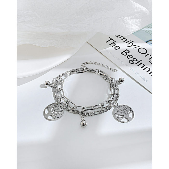 Wholesale Stainless Steel Bracelet with Lifetree