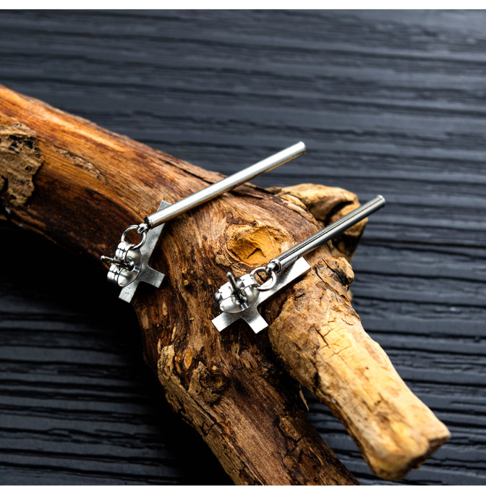 Wholesale Stainless Steel Cross Stud Earrings Jewelry