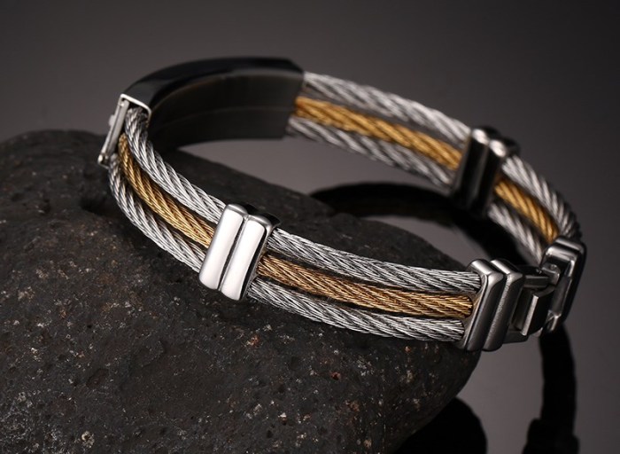 Wholesale Stainless Steel Wire Cross Tag Bracelet Mens