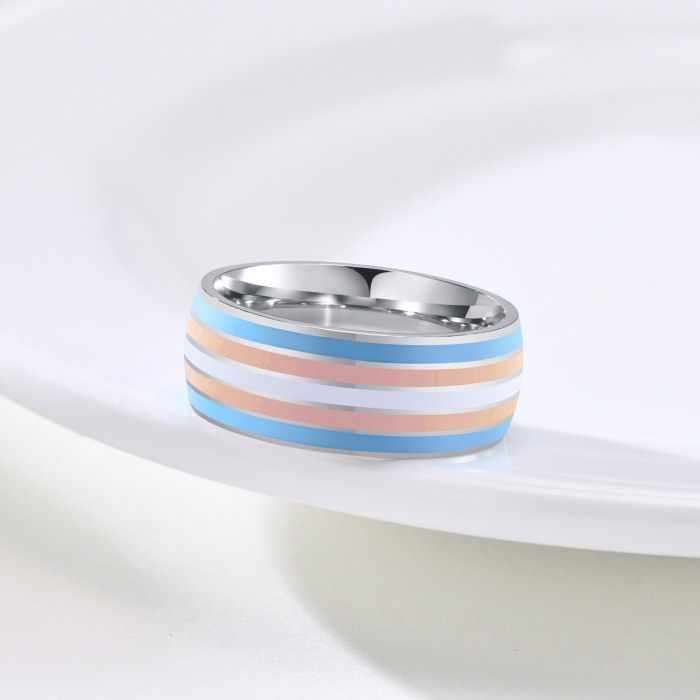 Wholesale Stainless Steel Rainbow Rings for Gay