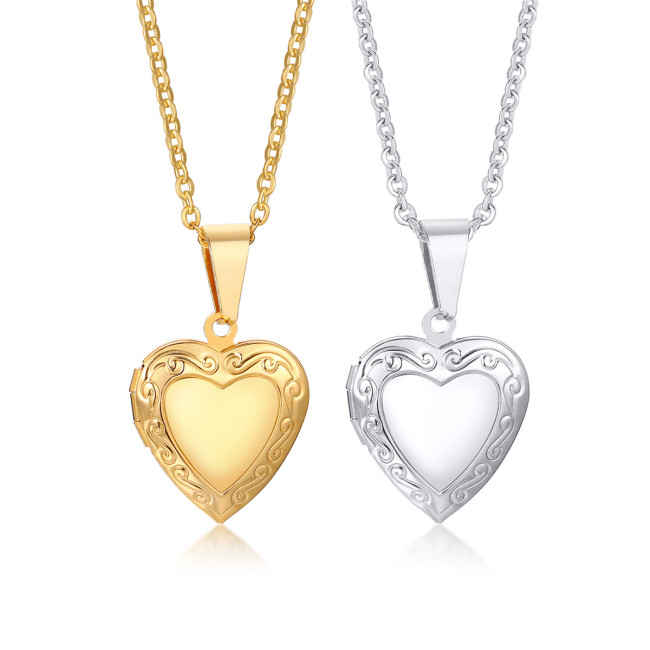 Wholesale Stainless Steel Heart Shape Custom Photo Frame Pendant