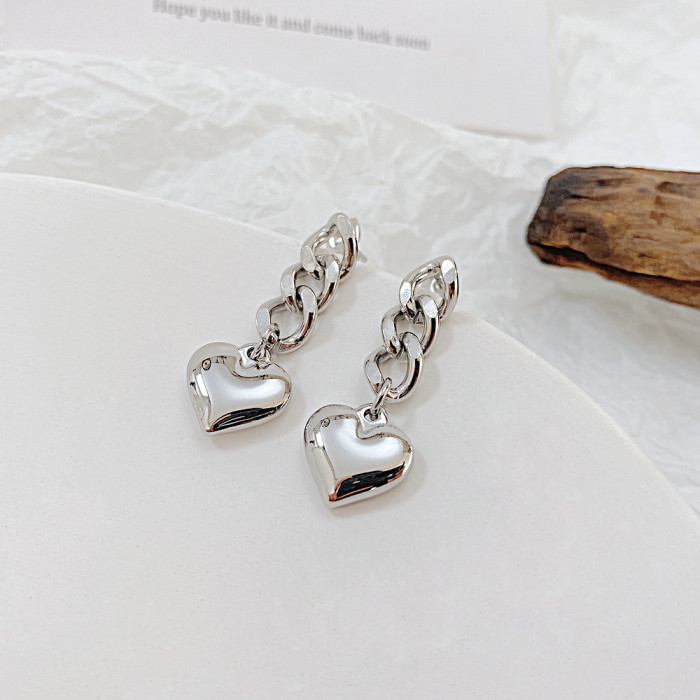 Wholesale Stainless Steel Heart Shaped Earrings