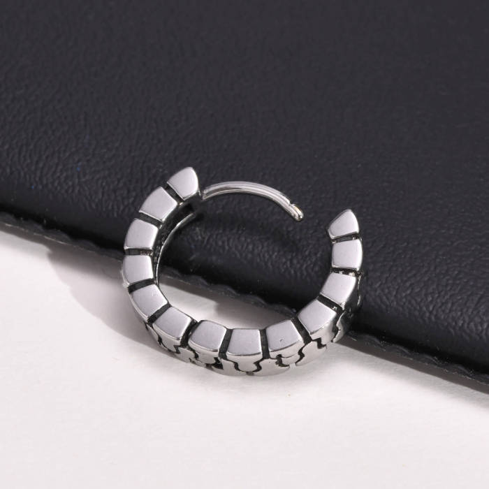 Wholesale Stainless Steel Rapper Earrings