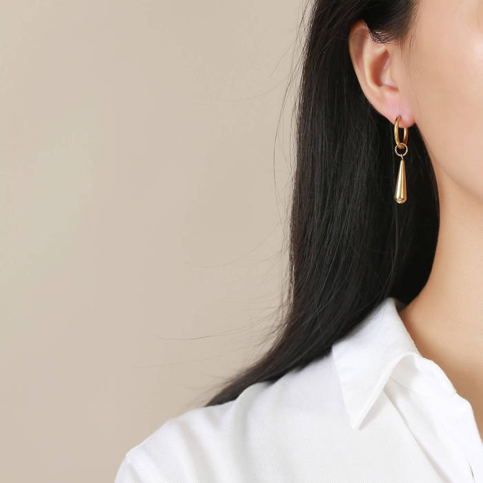Wholesale Stainless Steel Water Drop Earrings
