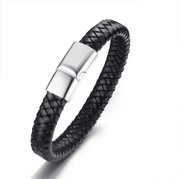 Wholesale Stainless Steel His and Hers Leather Bracelets
