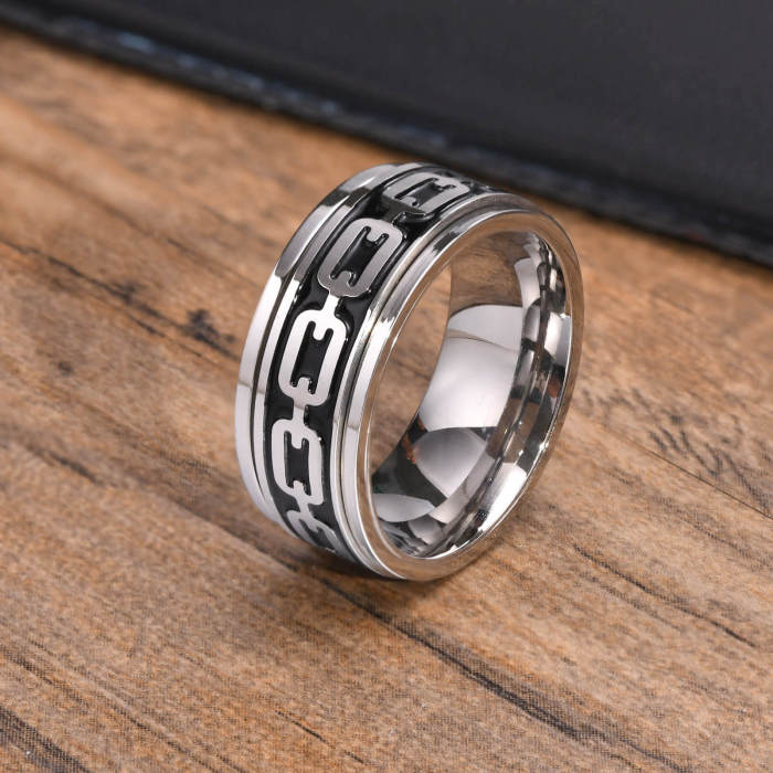 Wholesale Stainless Steel Chain Spinner Ring