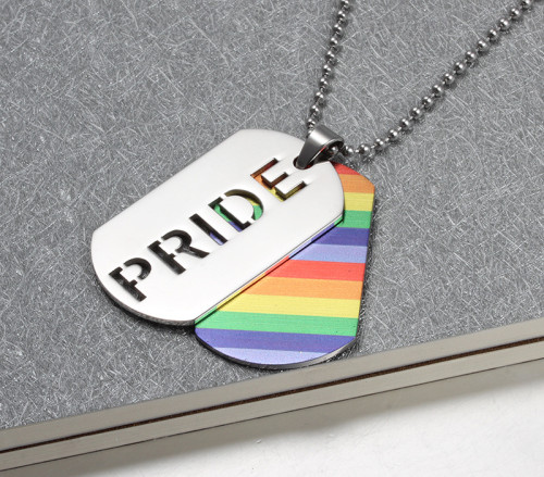 Wholesale Stainless Steel pride Double Dog Tag