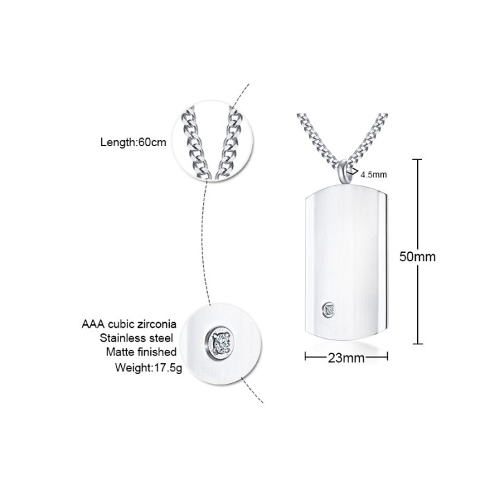 Wholesale High Quality Stainless Steel Dog Tag Pendant