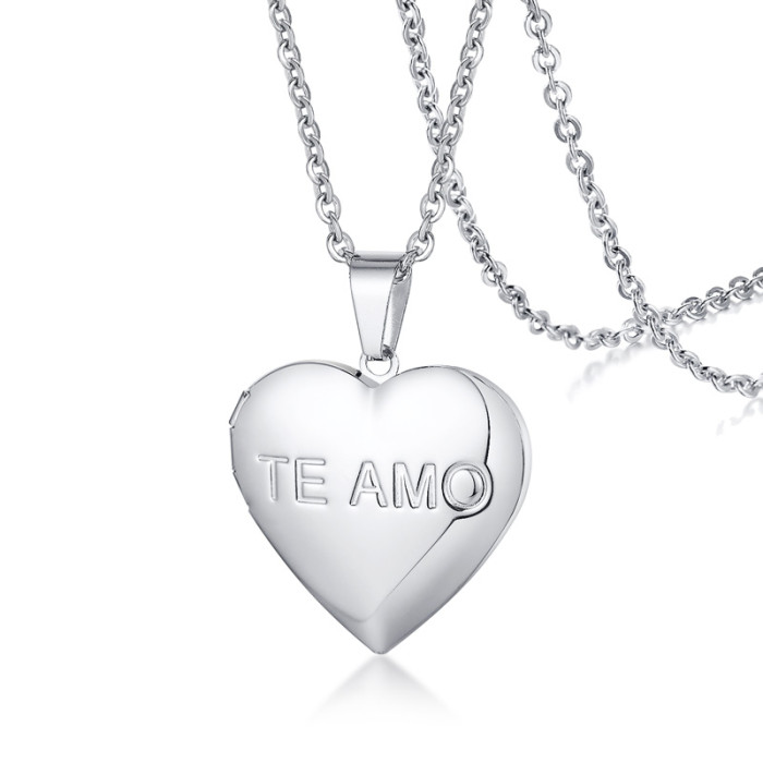 Wholesale Stainless Steel Womens Pendant Necklace Silver