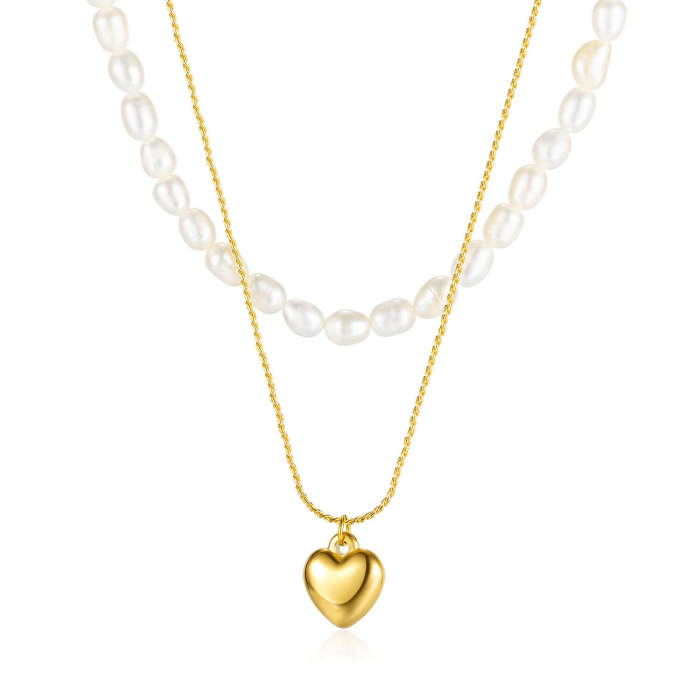Wholesale Stainless Steel Pearl Chain Necklace