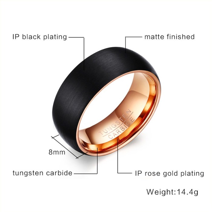 Wholesale Black Tungsten Carbide Jewelry Ring