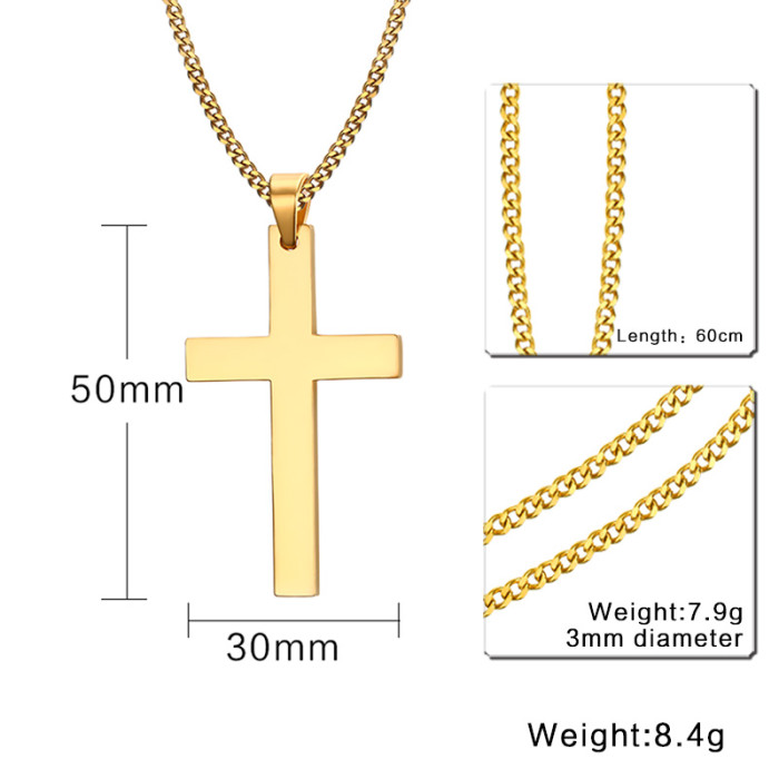 Wholesale Stainless Steel 50MM Cross Pendant