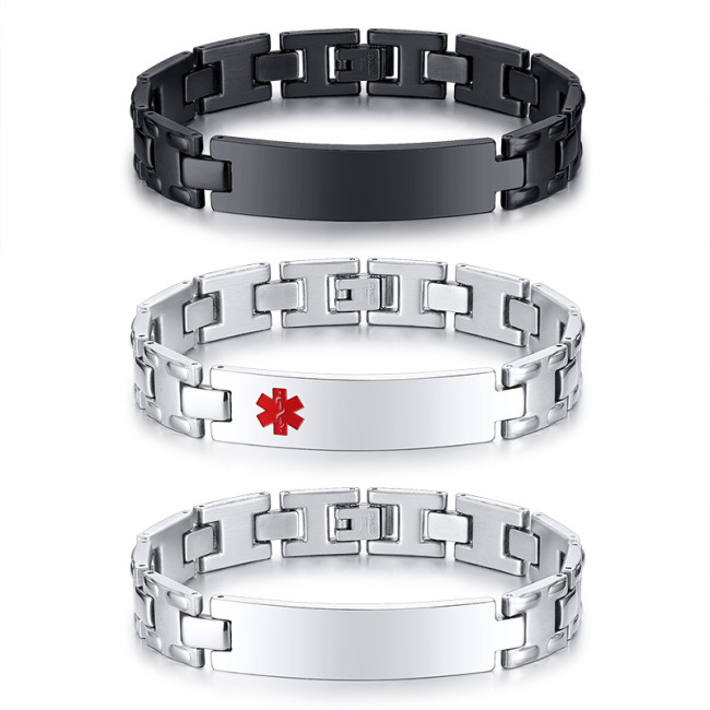 Wholesale Men's Stainless Steel Engravable Bracelet