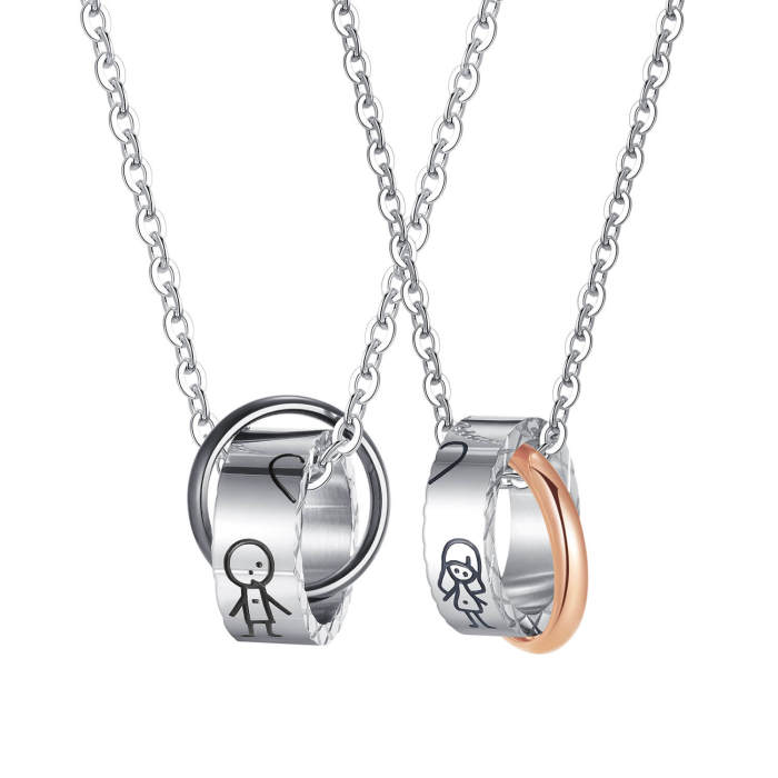 Wholesale Stainless Steel Couple Pendants