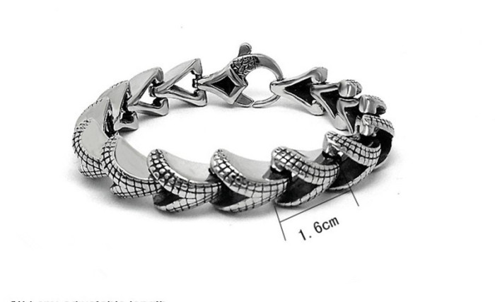 Fashion Stainless Steel Snake Skeleton Bracelet