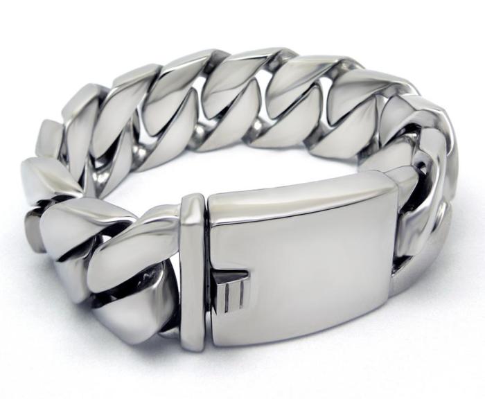 Wholesale Mens Stainless Steel Biker Bracelet