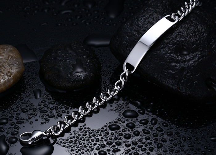 Stainless Steel Bracelet Engravable Blanks Tag