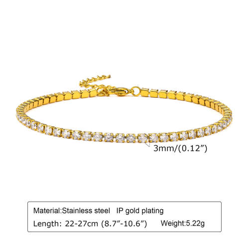 Wholesale Stainless Steel CZ Bracelets Anklet