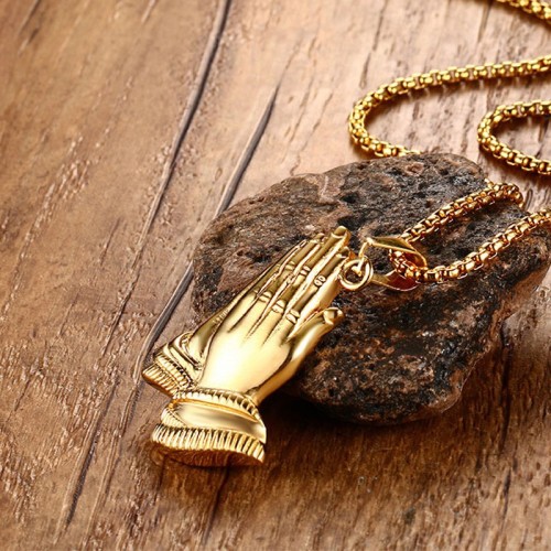 Wholesale Gold Stainless Steel Buddha's-hand Pendants