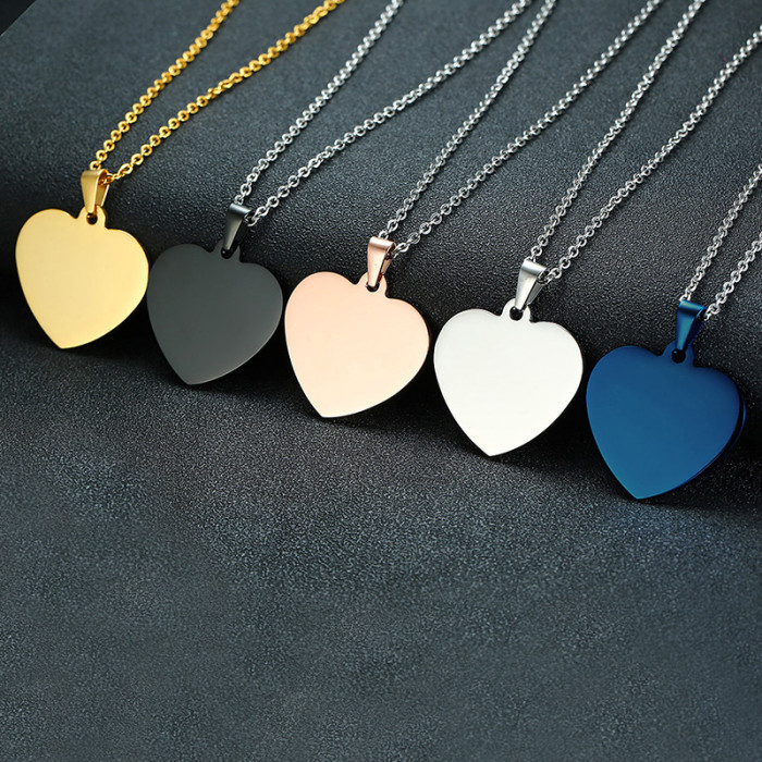 Wholesale Personalised Stainless Steel Heart Necklace