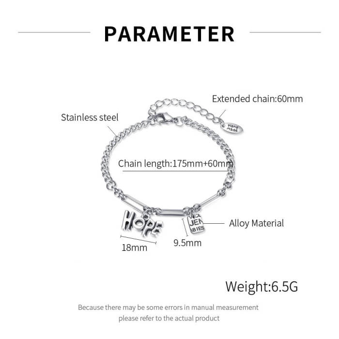 Wholesale Stainless Steel Women Bracelet with Hope