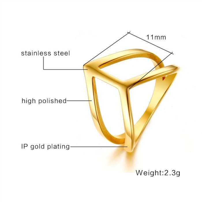 Wholesale Stainless Steel Women's Fashion Rings