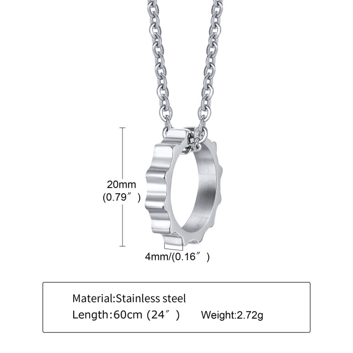 Wholesale Stainless Steel Gear Pendant