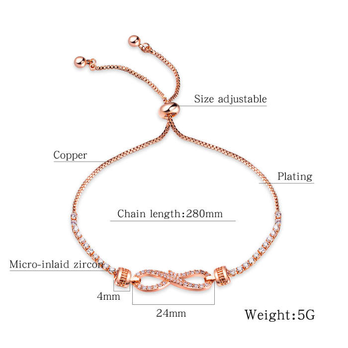Wholesale Copper Women Infinity Bracelet