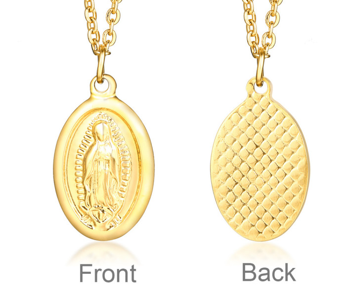 Wholesale Stainless Steel Virgin Mary Goddess Pendants Necklace