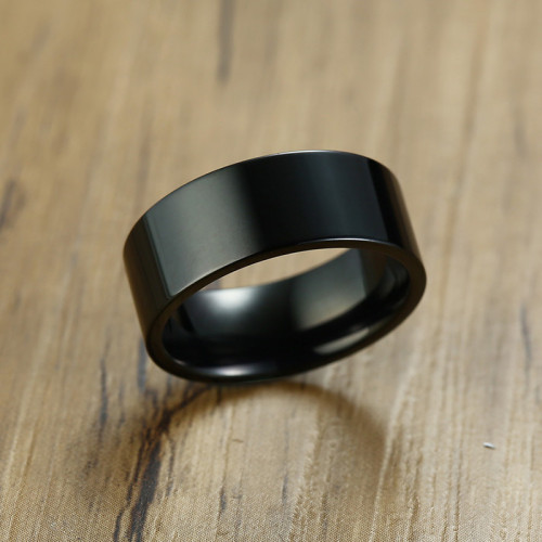 Wholesale Men's Stainless Steel Wedding Ring with Flat Face