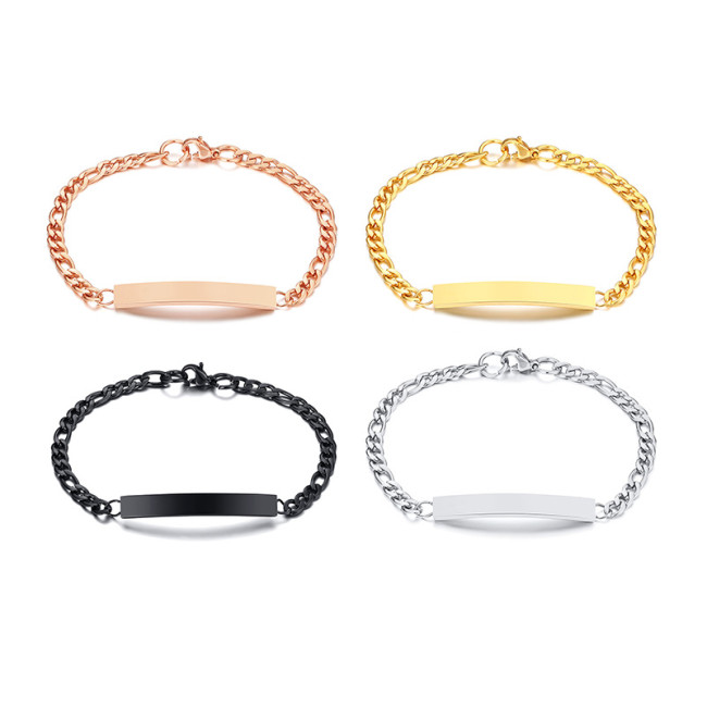 Wholesale Personalized Stainless Steel Charm Women ID Bracelet