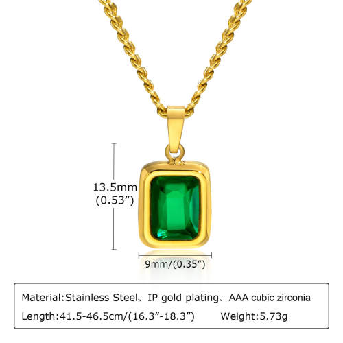 Wholesale Stainless Steel White Zirconia Necklace