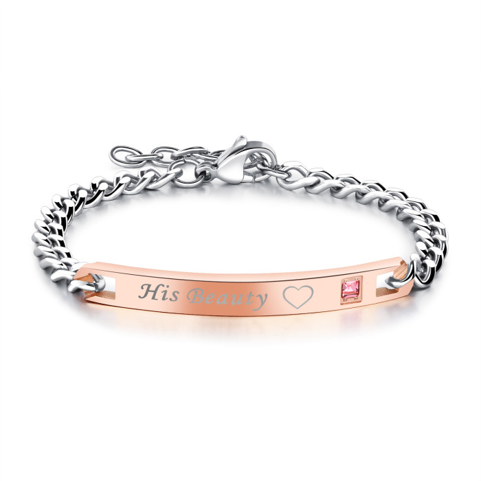 Wholesale Stainless Steel Cute Matching Bracelets for Couples