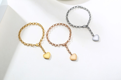 Wholesale Stainless Steel Women Bracelet with Heart