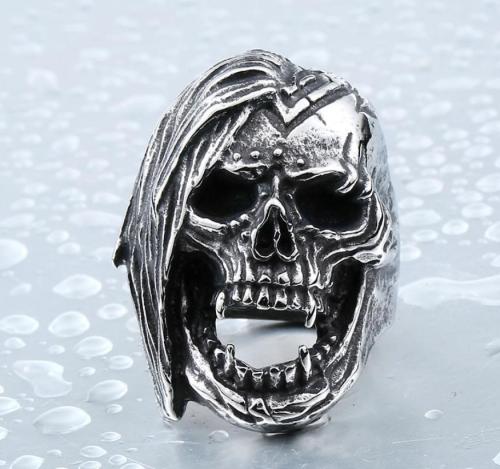 Stainless Steel Skull Rings Biker Jewelry
