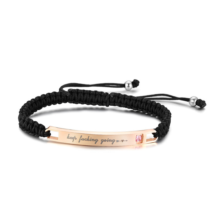 Wholesale Stainless Steel Inspirational Couple Bracelet