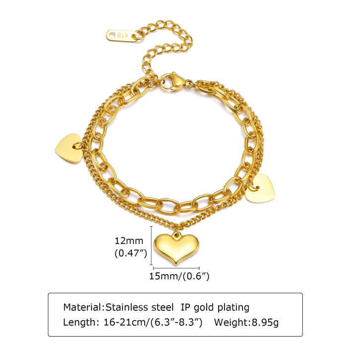 Wholesale Stainless Steel Bracelet with Heart