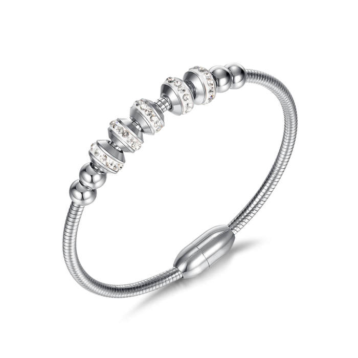 Wholesale Stainless Steel Bangle with Beads
