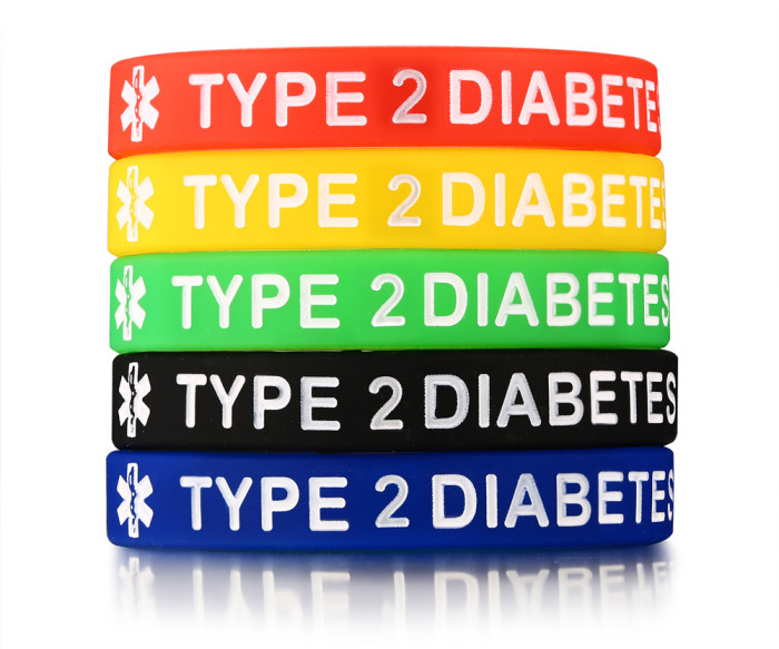Wholesale Type 1/2 Diabetes Medical Alert ID Wristband Bracelet