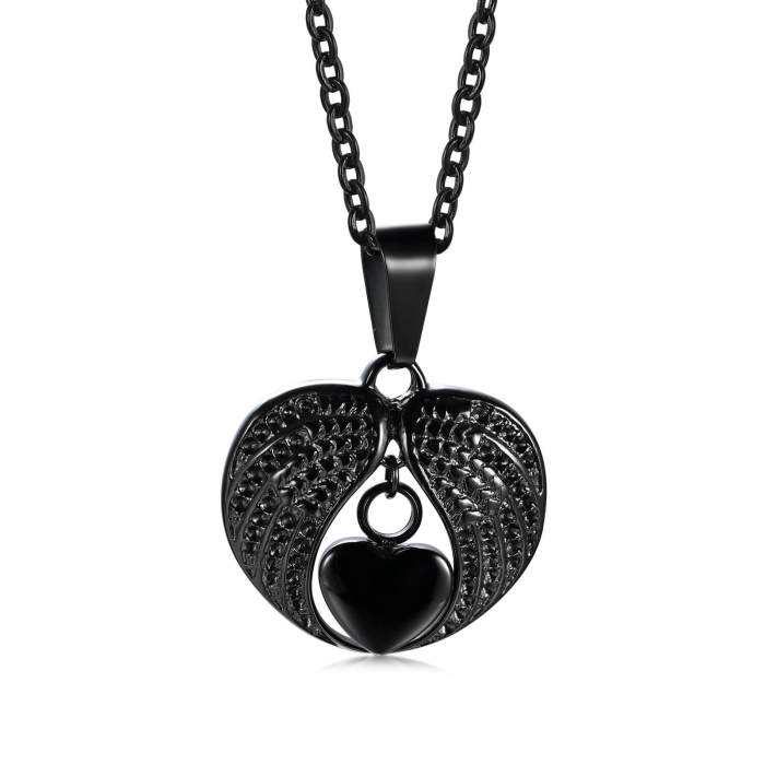 Wholesale Stainless Steel Wing and Heart Pendant