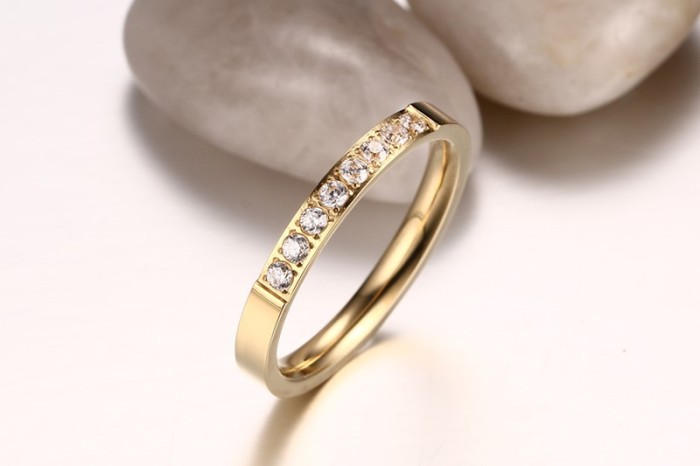 Stainless Steel Rings for Women with Stones