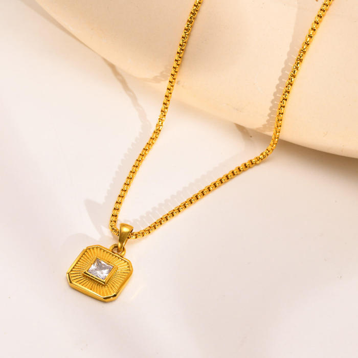 Wholesale Stainless Steel Pendant with CZ