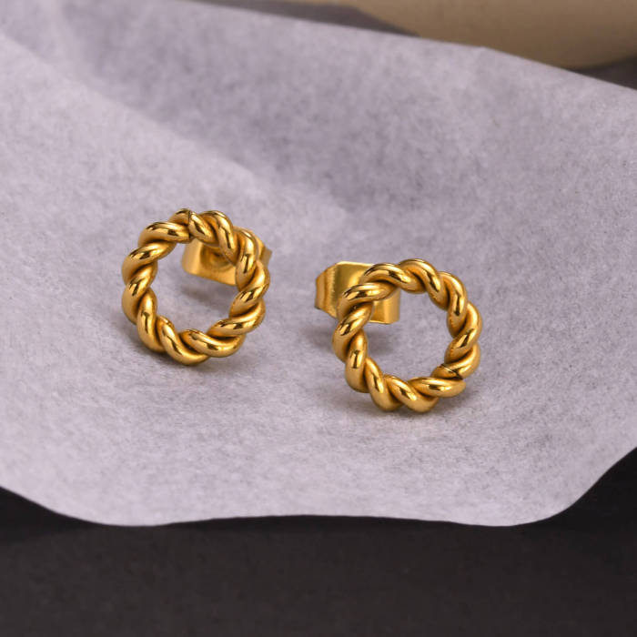 Wholesale Stainless Steel O Stud Earrings