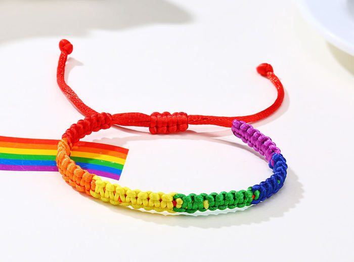 Wholesale Handmande Rope Rainbow Bracelet