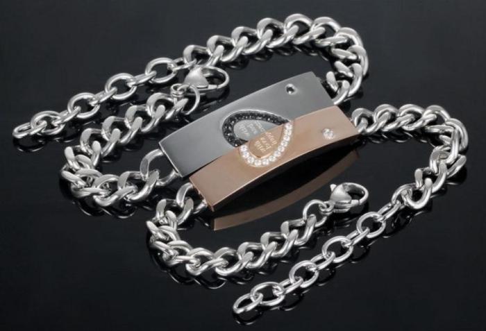 Stainless Steel Heart Match Couple Bracelets Cheap