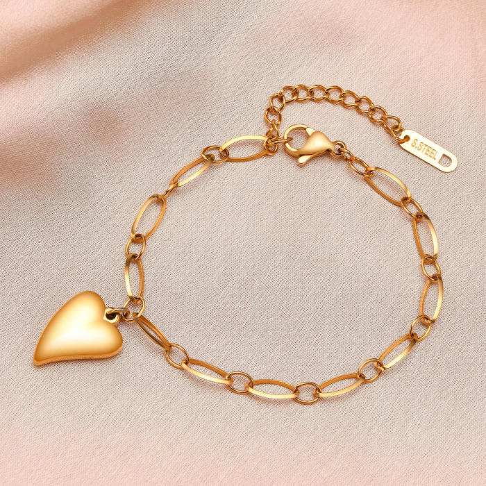 Wholesale Stainless Steel Link Chain with Heart